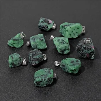 Přívěsek Přírodní kámen surový | přívěsek, minerální šperk 5 ks - NO.26 Zoisite