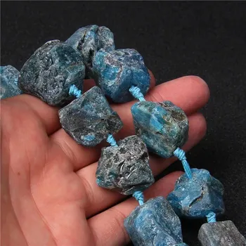 Korálek Minerální korálky surové | Minerální korálky, surové minerály - apatit , 2 kusy