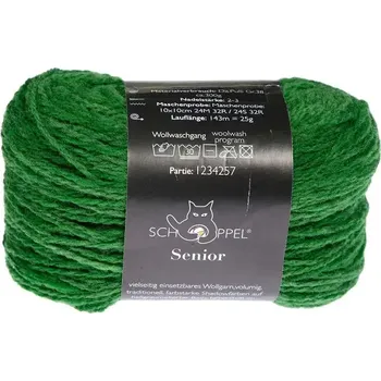Příze Schoppel Wolle Senior 2606 Grün ja Grün Inspiration Dibadu (Vlněná příze Senior 2606 Grün ja Grün Inspiration Dibadu)