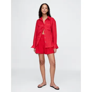 GAP Lněné kraťasy - Dámské GAP červená 3280122