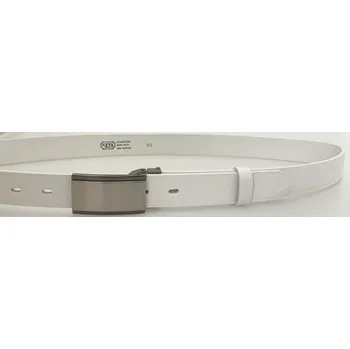 Opasek PENNY BELTS Pánský kožený opasek 30-020-4PS-00 bílý - 90 cm