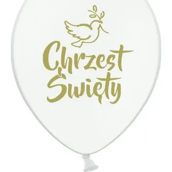 Balónek Latexové balónky Křest Svatý bílé 30cm 5 ks