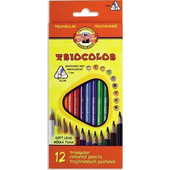 Pastelka Pastelky Koh-I-Noor, trojhranné pastelky pro děti, 12 ks