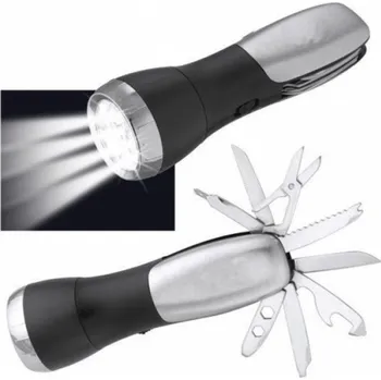 Svítilna Multifunkční svítilna 8v1 - černá-stříbrná
