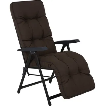 Polohovací zahradní křeslo s podnožkou Lena Plus Black Edition H047-04PB PATIO 460299