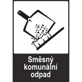 Směsný komunální odpad - Separovaný odpad samolepící vinylová fólie 160x120 mm