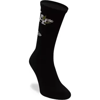 Pánské ponožky Ponožky New Era - MLB Icon Crew 1Pack - LA Dodgers - Black / White velikosti ponožek 39-42