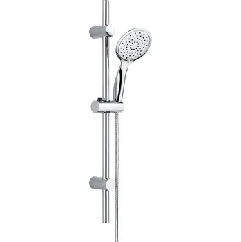 Tyč na sprchový závěs Laveo Fino, sprchová souprava nástěnná, chromová, LAV-NLI_01AD