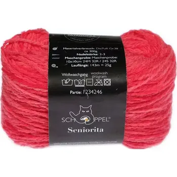 Příze Schoppel Wolle Seniorita 2600 der Sommer wird rot Inspiration Dibadu (Vlněná příze Seniorita 2600 der Sommer wird rot Inspiration Dibadu)