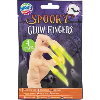 Karnevalový kostým MOXY Halloweenské svítící nehty 4ks