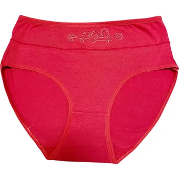 Kalhotky Dámské bavlněné kalhotky Flower VĚTŠÍ VELIKOS - růžová Velikost: XXL