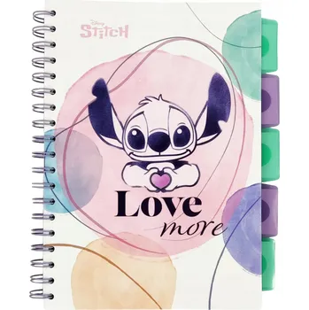 Sešit B5 s mřížkou, měkká vazba, obálka s motivem Lilo a Stitch Patio, 100 listů