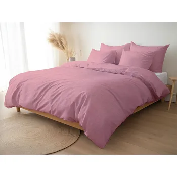 Povlečení Tom Linen Lněné dětské povlečení Pudrově růžová 90x135, 40x60 cm