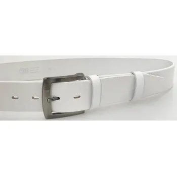 Opasek PENNY BELTS Kožený opasek 25-00 bílý - 95 cm
