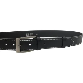 Opasek PENNY BELTS Kožený opasek 504-1-B-60 černý - 85 cm