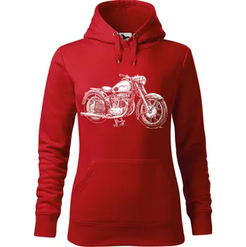 Dámská mikina Mikina - Jawa 500 OHC Barva: Červená (07), Velikost: XXL, Střih: Dámské