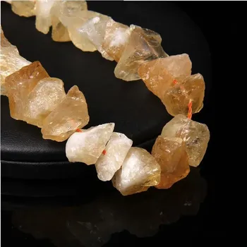 Korálek Minerální korálky nepravidelné 10-13 mm | minerální korálky, šperkové kameny - Č.16 Citrín , 5ks