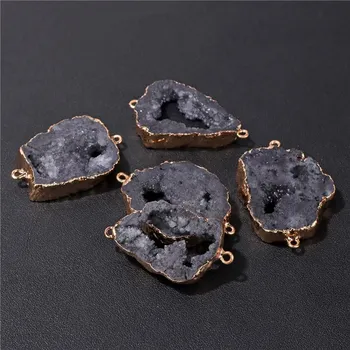 Přívěsek Achátový přívěsek, barevná drůza pro výrobu šperků | minerální kámen, přírodní přívěsek - Č.5 , 1 kus