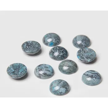 Dětské navlékací korálky Přírodní korálky pro šperky | šperkové kameny 10 ks - Č.9 Modré jaspisy , 4 mm