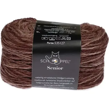 Příze Schoppel Wolle Senior 2617 Dunkle Schokolade Inspiration Dibadu (Vlněná příze Senior 2617 Dunkle Schokolade Inspiration Dibadu)