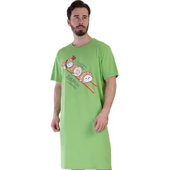 Pánské pyžamo Zelená noční košile pro muže SUSHI 1P1654 zelená 3xl
