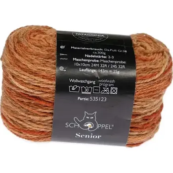 Příze Schoppel Wolle Senior 2614 Sherry Inspiration Dibadu (Vlněná příze Senior 2614 Sherry Inspiration Dibadu)