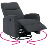 Relaxační otočné křeslo, šedá, MEKENZI