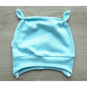 Kojenecké oblečení AMÁLKA Elastická čepička, tyrkysová Velikost: 62-68