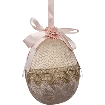 Velikonoční dekorace Clayre & Eef - Textilní vajíčko k zavěšení 65916