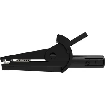 Příslušenství k měřicímu přístroji Schützinger SAK 6715 Ni / 2 / SW bezpečnostní krokosvorka, zásuvka, černá