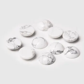 Dětské navlékací korálky Přírodní korálky pro šperky | šperkové kameny 10 ks - NO.2 Howlit , 4 mm