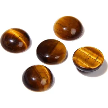 Přírodní kámen Kulatý přírodní kámen | dekorační minerál 10 ks - tygří oko , 8 mm