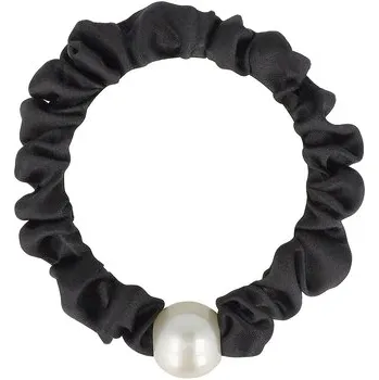 LOVESILK_ Hedvábná gumička s perlou černá