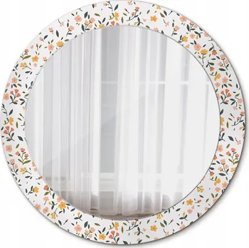 Zrcadlo Moderní Zrcadlo Kulaté Malé kytičky 70cm