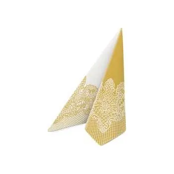 Papírový ubrousek Ubrousky PAW AIRLAID 40x40 cm Reverse ROAYL LACE gold-white [50 ks],rychlé dodání
