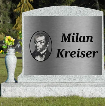 Plechová cedule Pamětní deska z nerezu – bezúdržbová pamětní tabulka Varianta: A5 - 21x14