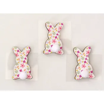 Dřevěná dekorace - Králíček s ocáskem