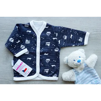 Kojenecká bunda AMÁLKA Bavlněný kabátek pro miminko, mořský svět Velikost: 80