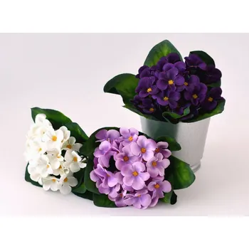 umělá květina Canea Polsko Umělá kytička - FIALKY SVĚTLE FIALOVÉ