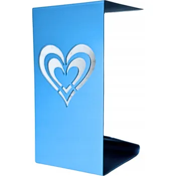 Svíčka Modrý hřbitovní svíčka pro děti SRDCE, odolný proti rzi. Výška 20 cm, TRVANLIVÝ