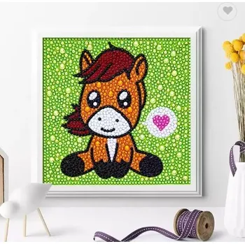 Diamantové malování Diamantové malování pro děti - Koník včt. rámečku
