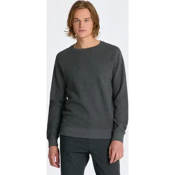 Pánská mikina MIKINA GANT WAFFLE TEXTURE C-NECK ANTRACIT MELANGE