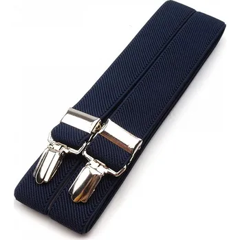 Kšandy Stoklasa Pánské šle 650254 2,5 x 125 cm 6 tmavé modré/šedé