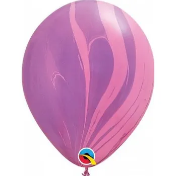 Balónek 11"/28cm Balónek Qualatex mramor fialovo-růžový 1ks