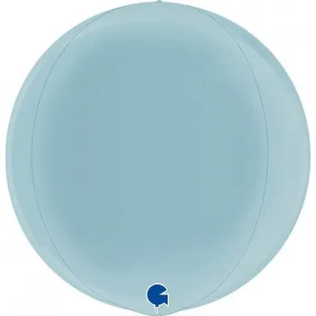 Balónek Koule pastelově modrá 4D 38cm/15" fóliový balónek nafukovací