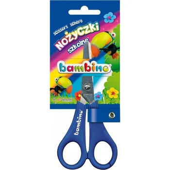 Kancelářské nůžky BAMBINO Školní nůžky Univerzální pro DĚTI Ocelové modré ODOLNÉ