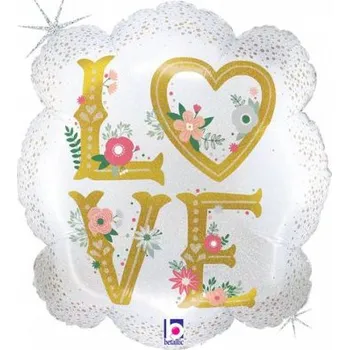 Balónek Rámeček Love 23"/58cm fóliový balónek nafukovací