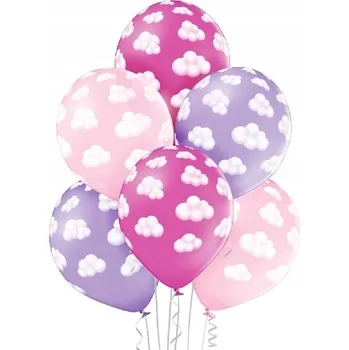 Balónek Balónky "Růžové obláčky" / 6 kusů