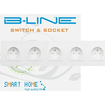 Elektrická zásuvka Bílá nástěnná Elektrická Zásuvka B-line