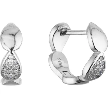 Náušnice Stříbrné náušnice tvarované kruhy 11614.1